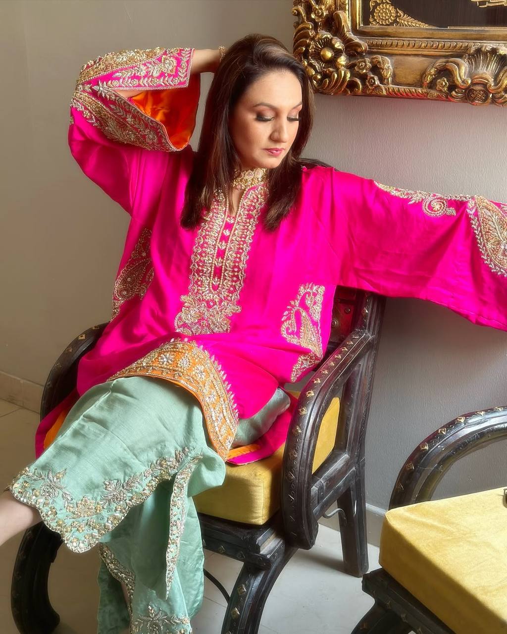 Stylish Designer Chinon Suit Set with Embroidered Sequin Detailing and Coordinated Dupatta - Jaipuri Vastra
