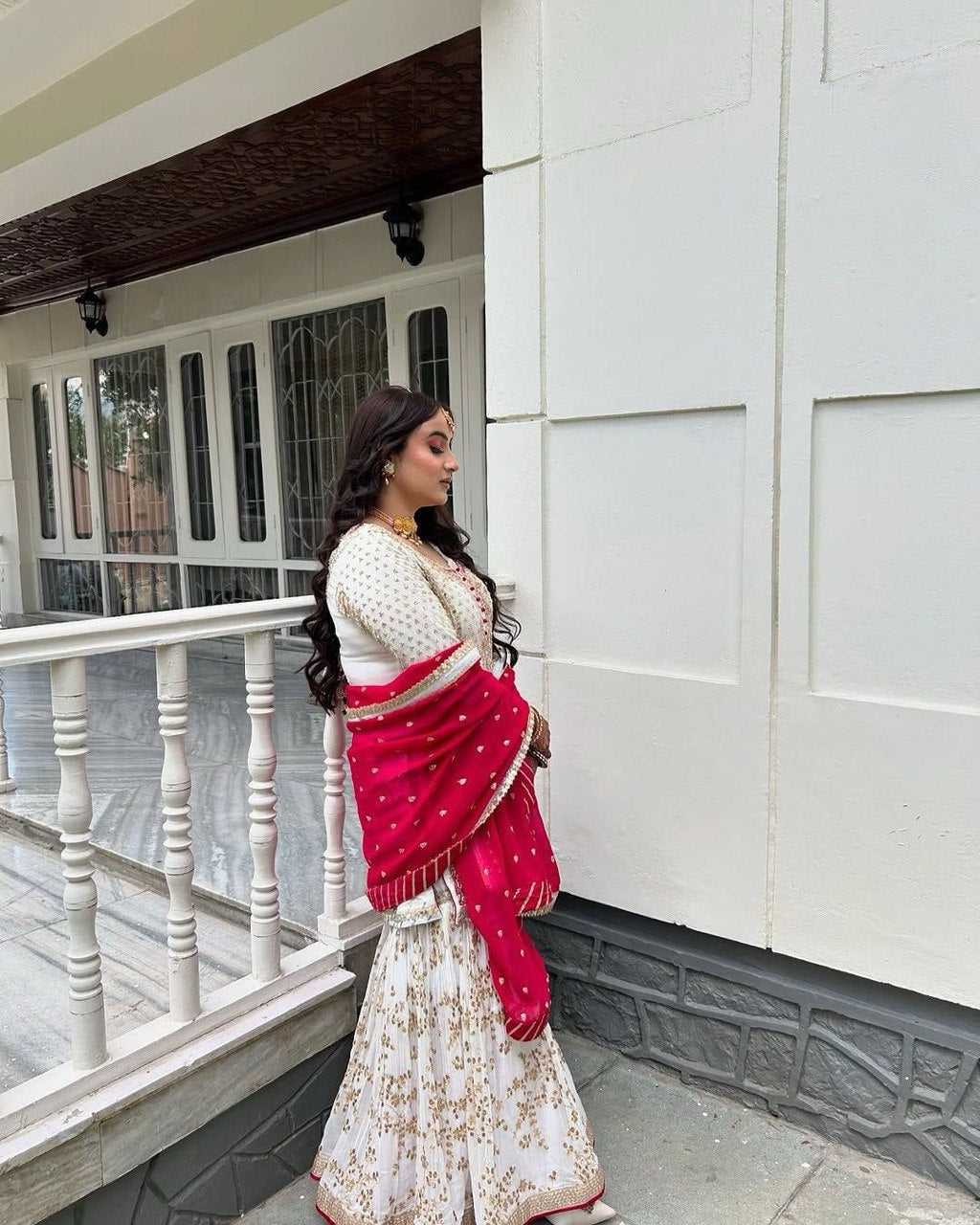 Trendy Faux Georgette Sharara and Dupatta Set Modern Ethnic Style - Jaipuri Vastra