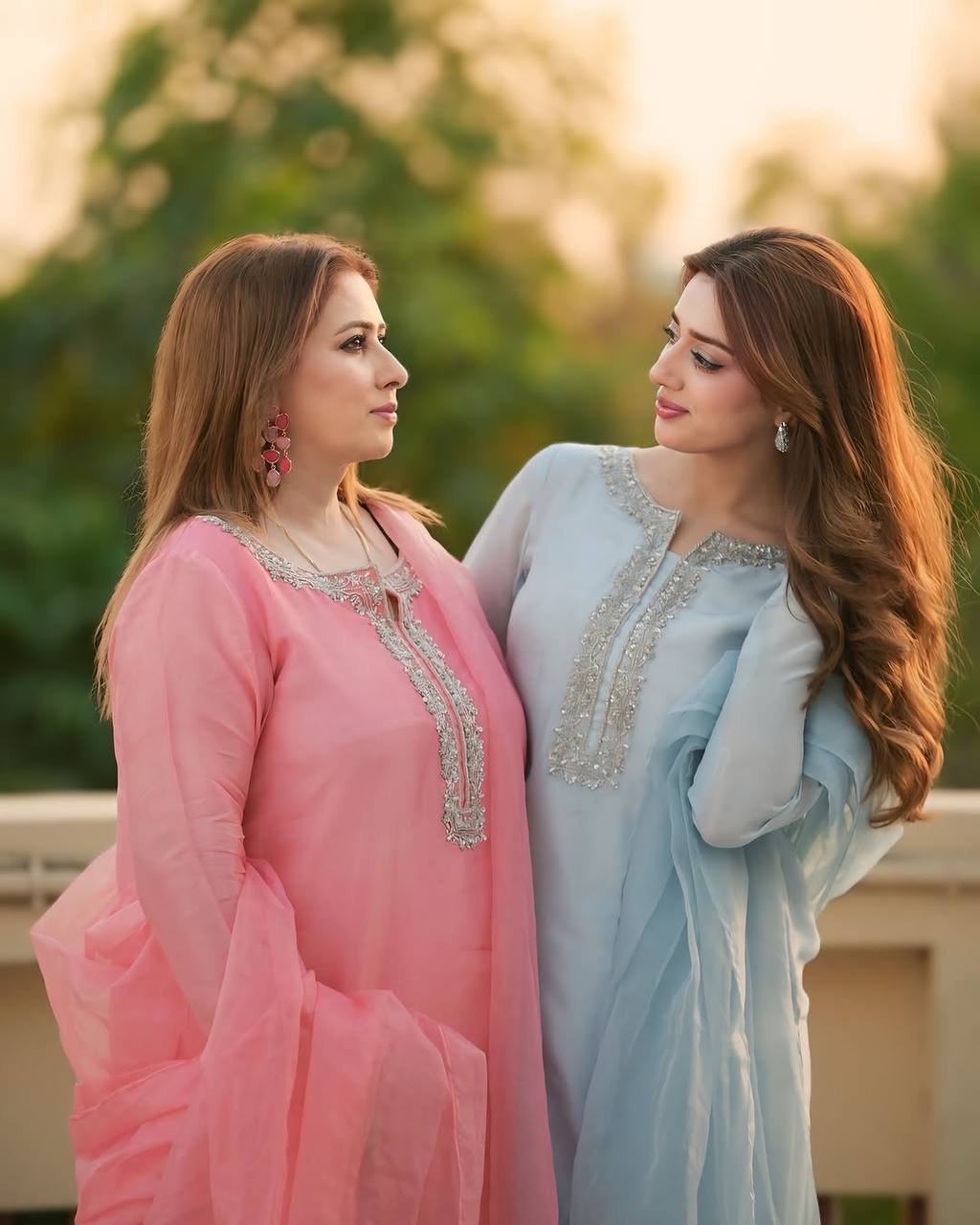 Ready-to-Wear Faux Georgette Embroidered Top Dupatta and Farshi Pant Set - Jaipuri Vastra