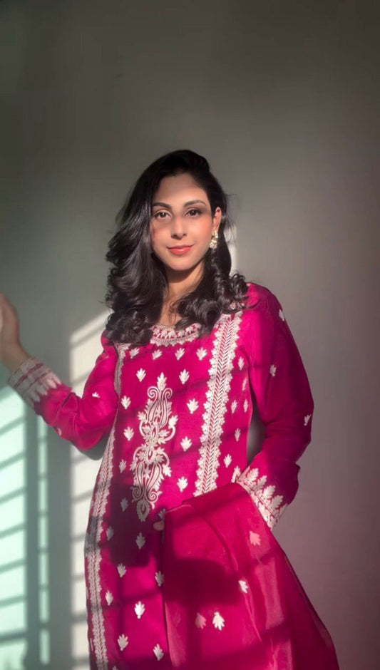 Stylish Roman Silk Palazzo and Dupatta Combination for Elegant Looks - Jaipuri Vastra