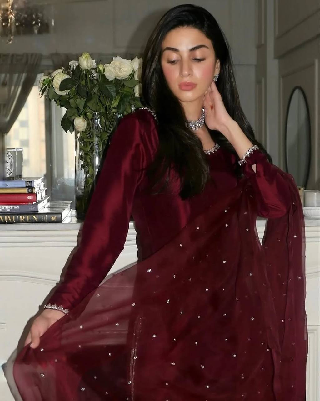 New Readymade Jimmy Choo Silk Embroidered Top Bottom and Dupatta Set - Jaipuri Vastra