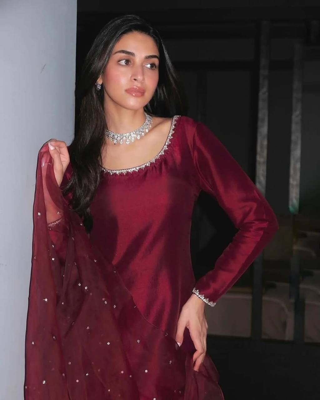 New Readymade Jimmy Choo Silk Embroidered Top Bottom and Dupatta Set - Jaipuri Vastra