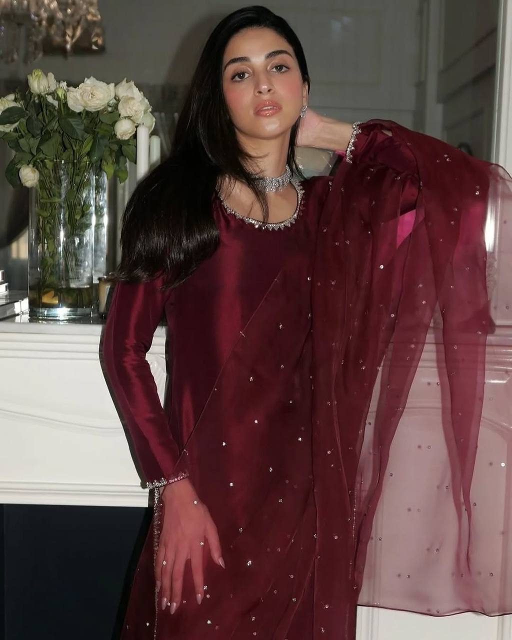 New Readymade Jimmy Choo Silk Embroidered Top Bottom and Dupatta Set - Jaipuri Vastra
