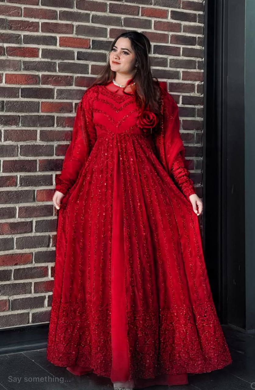 Luxe Faux Georgette Top and Lehenga Set with Dupatta for Special Occasions - Jaipuri Vastra