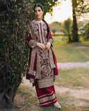 Premium Chain Stitch Embroidered Top and Plazzo Set with Bead Detailing