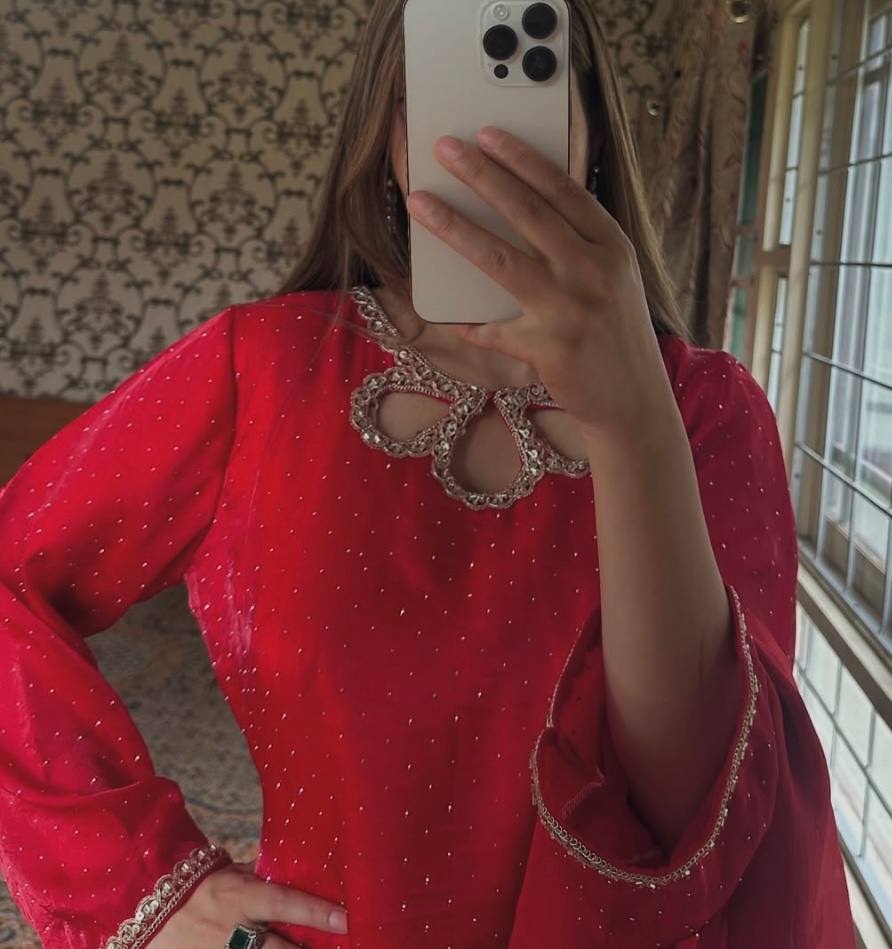 Heavily Embroidered Top with Hot Fix Work, Matching Pant Palazzo, and Stylish Fancy Dupatta