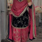 Premium Viscose Velvet Embroidered Dhoti Salwar Suit Set With Dupatta – Fully Stitched