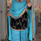 Premium Viscose Velvet Embroidered Dhoti Salwar Suit Set With Dupatta – Fully Stitched