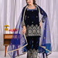 Premium Heavy Velvet Embroidered Suit with Pant & Net Dupatta | Party & Wedding Wear