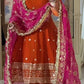Designer Fandy Silk Embroidered Farshi Salwar Suit with Heavy Dupatta – Premium Party Wear