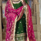 Designer Fandy Silk Embroidered Farshi Salwar Suit with Heavy Dupatta – Premium Party Wear
