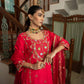 Designer Party Wear Chinon Silk Kurti with Sharara Palazzo & Dupatta – Heavy Embroidery Work Set