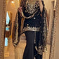 Designer Black Embroidered Farshi Salwar Suit with Heavy Dupatta – Premium Party Wear