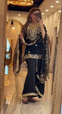 Designer Black Embroidered Farshi Salwar Suit with Heavy Dupatta – Premium Party Wear