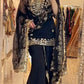 Designer Black Embroidered Farshi Salwar Suit with Heavy Dupatta – Premium Party Wear