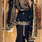 Designer Black Embroidered Farshi Salwar Suit with Heavy Dupatta – Premium Party Wear