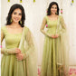 Elegant Pastel Green Embroidered Anarkali Suit With Net Dupatta – Festive & Wedding Wear