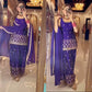 Designer Chinnon Silk Embroidered Dhoti Salwar Suit with Dupatta | Party Wear Set