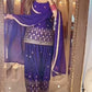 Designer Chinnon Silk Embroidered Dhoti Salwar Suit with Dupatta | Party Wear Set