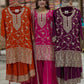 Premium Heavy Chinnon Silk Embroidered Sharara Palazzo Suit with Dupatta | Party Wear Set