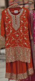 Premium Heavy Chinnon Silk Embroidered Sharara Palazzo Suit with Dupatta | Party Wear Set