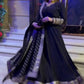 Designer Party Wear Natural Crepe Gown with Dupatta – Heavy 5mm Sequence & Embroidery Work
