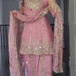 Premium Faux Georgette Embroidered Dhoti Suit – Designer Party Wear (Baby Pink)