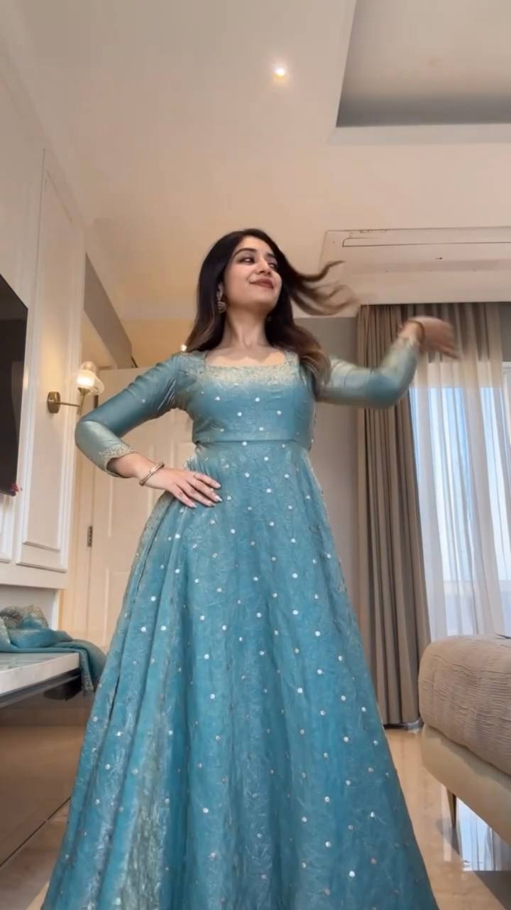 Premium Fendy Silk Anarkali Palazzo Set with Dupatta