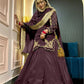 Natural Crepe Silk Heavy Embroidered Top & Lehenga With Dupatta – Premium Party Wear Set