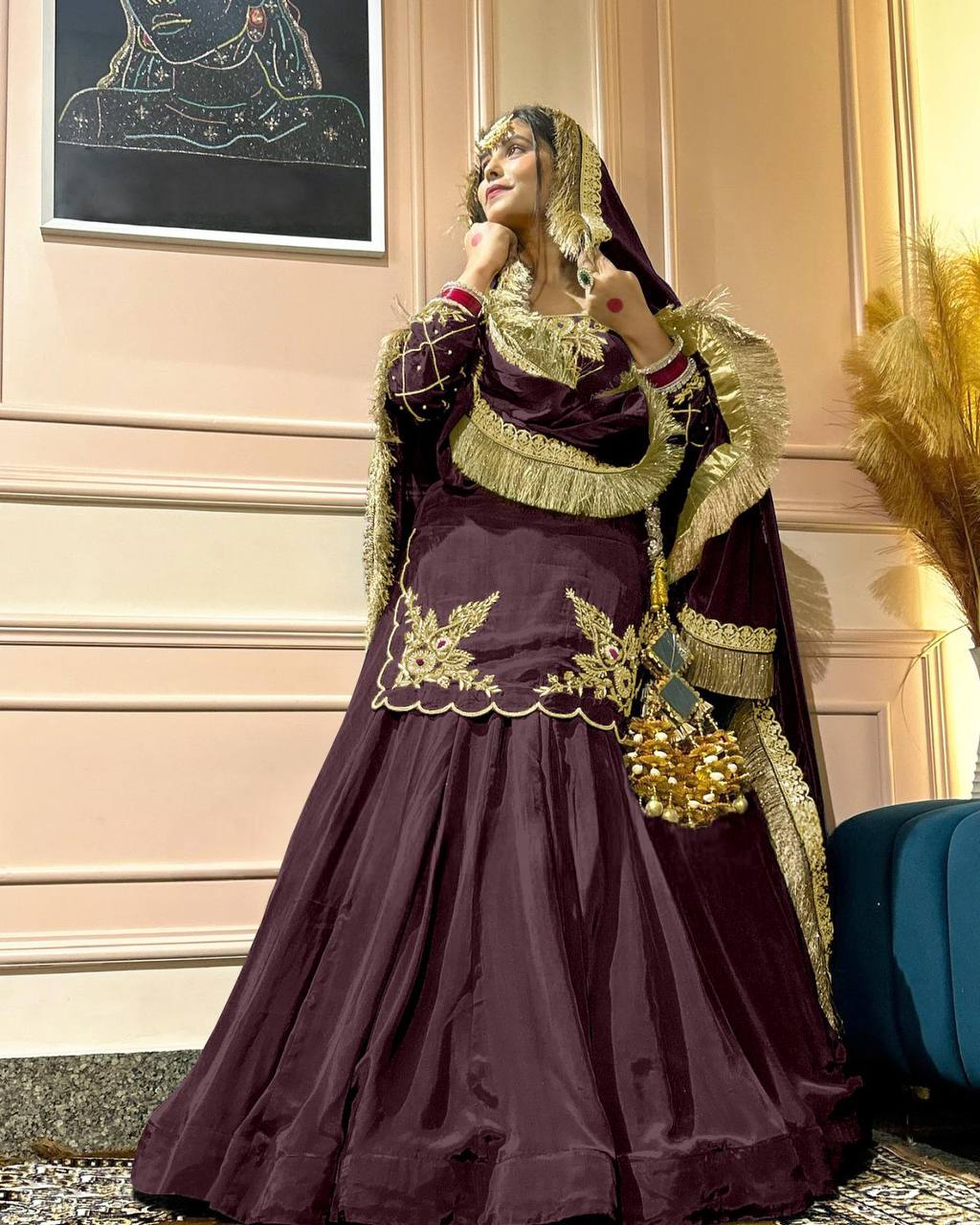 Natural Crepe Silk Heavy Embroidered Top & Lehenga With Dupatta – Premium Party Wear Set