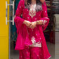 Designer Party Wear Heavy Chinon Silk Kurti Top with Sharara Palazzo & Dupatta – Sequence Embroidery Set+