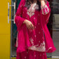 Designer Party Wear Heavy Chinon Silk Kurti Top with Sharara Palazzo & Dupatta – Sequence Embroidery Set+