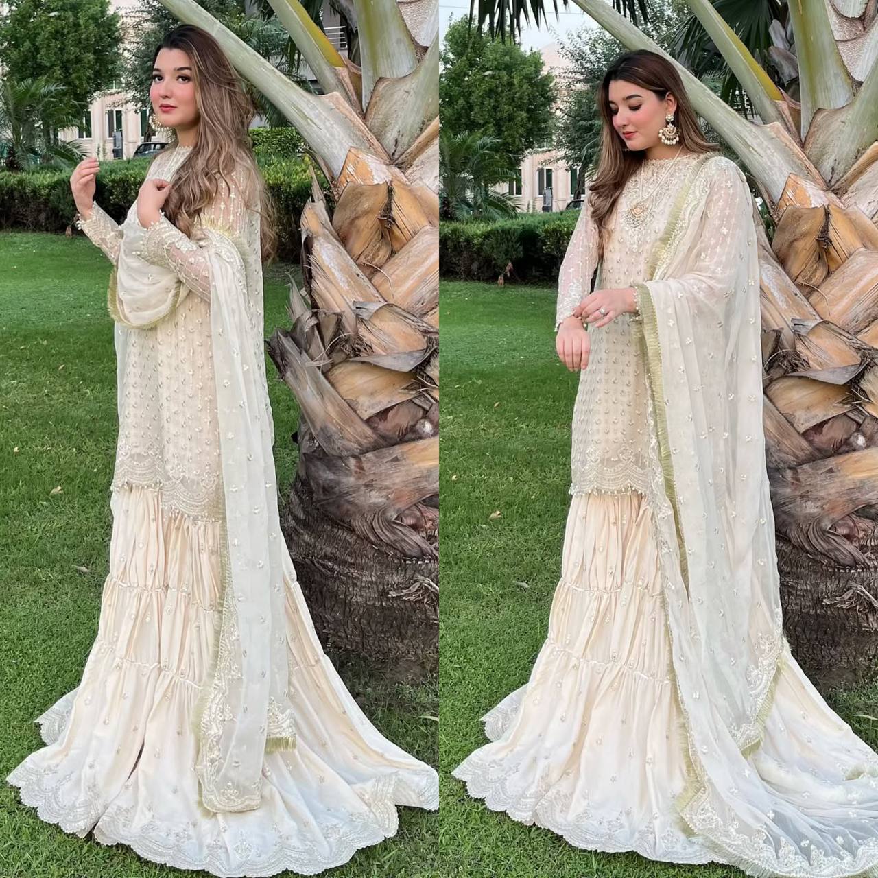 Premium Heavy Chinon Embroidered Sharara Set with Dupatta – Party Wear Collection