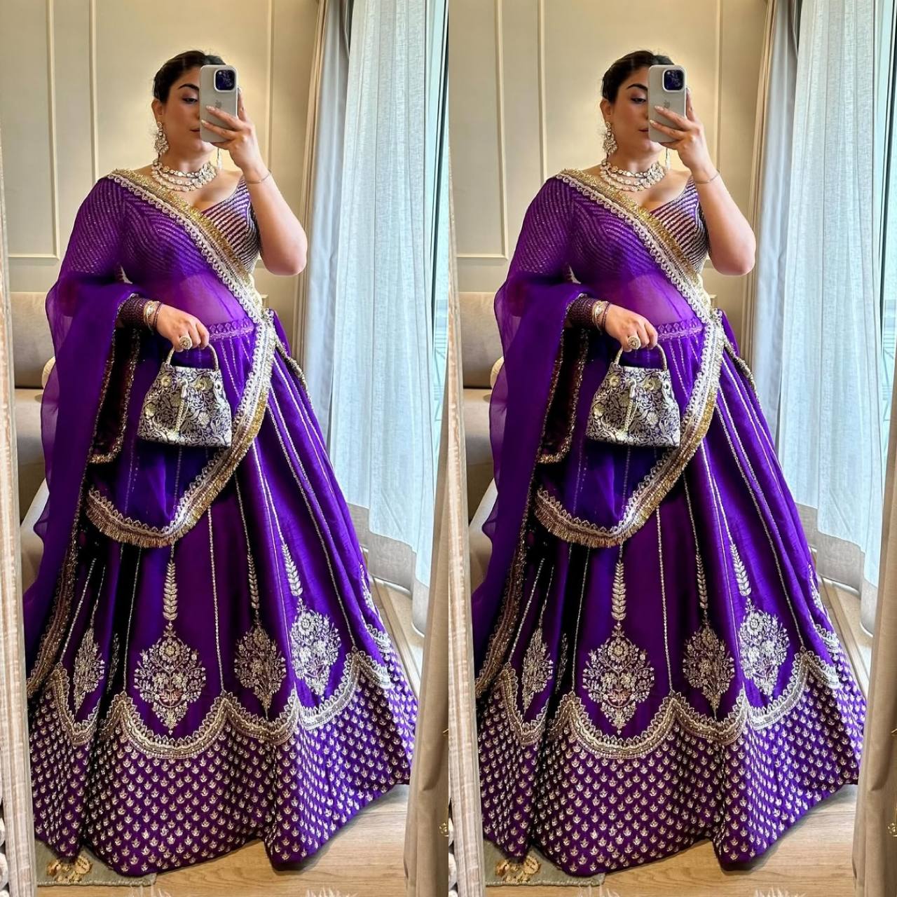 Designer Wedding Wear Heavy Chinon Silk Lehenga Choli with Dupatta – Embroidery Sequence Work