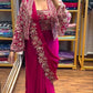 Embroidered Drape Saree Set with Handwork Jacket