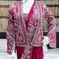 Embroidered Drape Saree Set with Handwork Jacket