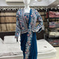 Embroidered Drape Saree Set with Handwork Jacket