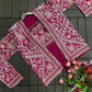 Embroidered Drape Saree Set with Handwork Jacket