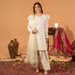 Designer Crepe Silk Top With Farshi Salwar & Embroidered Dupatta
