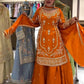 Premium Natural Crepe Heavy Embroidered Sharara Suit Set With Dupatta – Party Wear Collection