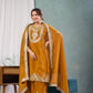 Designer Chinnon Silk Embroidered Suit Set with Pant & Dupatta | Party Wear Collection