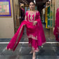 Designer Chinnon Silk Embroidered Suit Set with Pant & Dupatta | Party Wear Collection