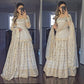 Premium White & Gold Sequence Embroidered Party Wear Top Lehenga Set | Fully Stitched | A-One Quality