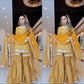 Designer Chinnon Silk Embroidered Sharara Suit with Net Dupatta – Premium Party Wear
