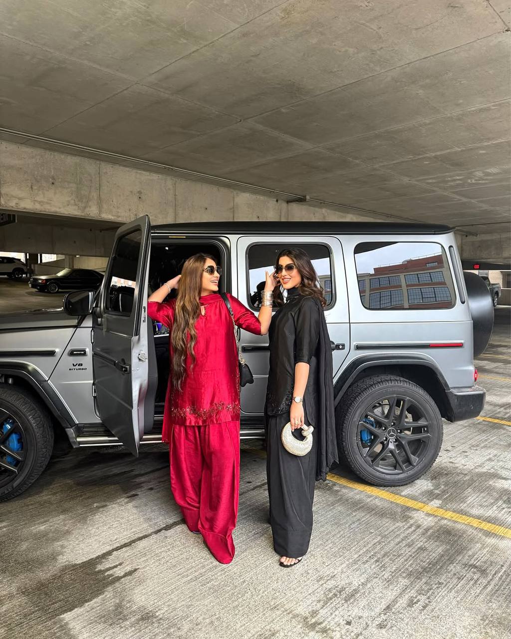 Designer Natural Crepe Silk Farshi Salwar Set with Handwork Top & Organza Dupatta