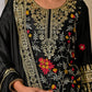 Designer Black Heavy Chinnon Silk Sharara Suit with Embroidery & Sequence Work | Party Wear Set