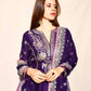 Pure Chinnon Silk Heavy Embroidered Suit with Palazzo & Dupatta – A One Quality