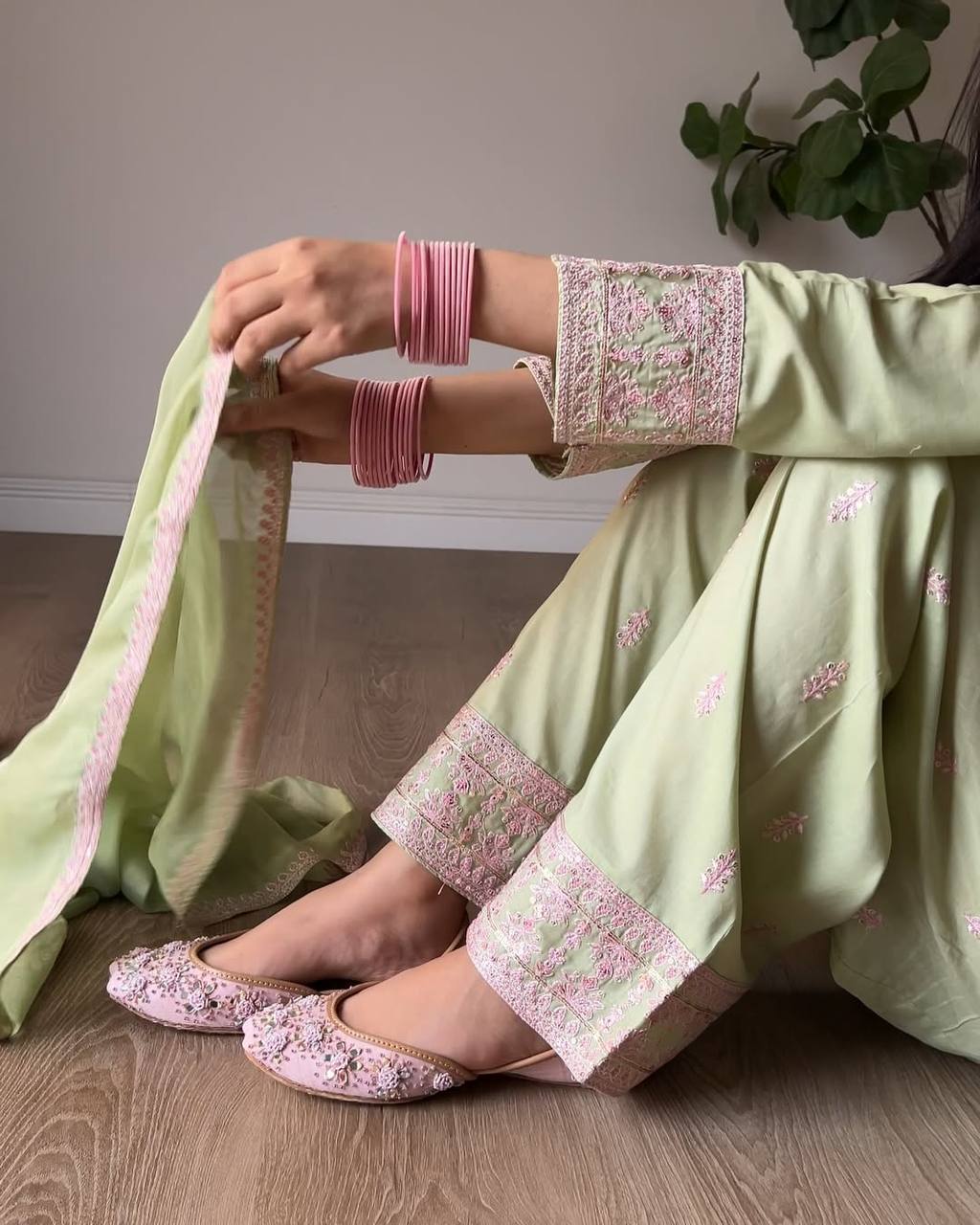 Premium Rayon Cotton Silk Farshi Salwar Suit with Embroidery & Dupatta