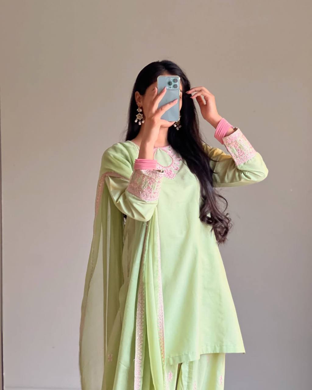 Premium Rayon Cotton Silk Farshi Salwar Suit with Embroidery & Dupatta