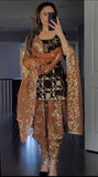 Designer Faux Georgette Heavy Embroidered Dhoti Salwar Set with Dupatta